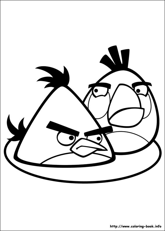 Plansa de colorat cu Angry Birds 119 23